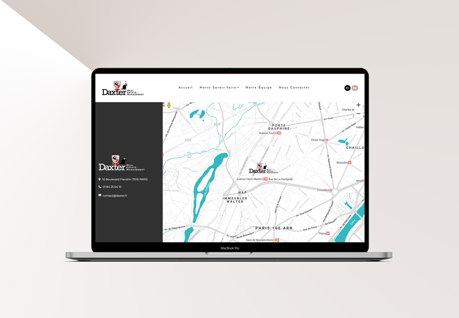 Home page du site daxter Real estate management