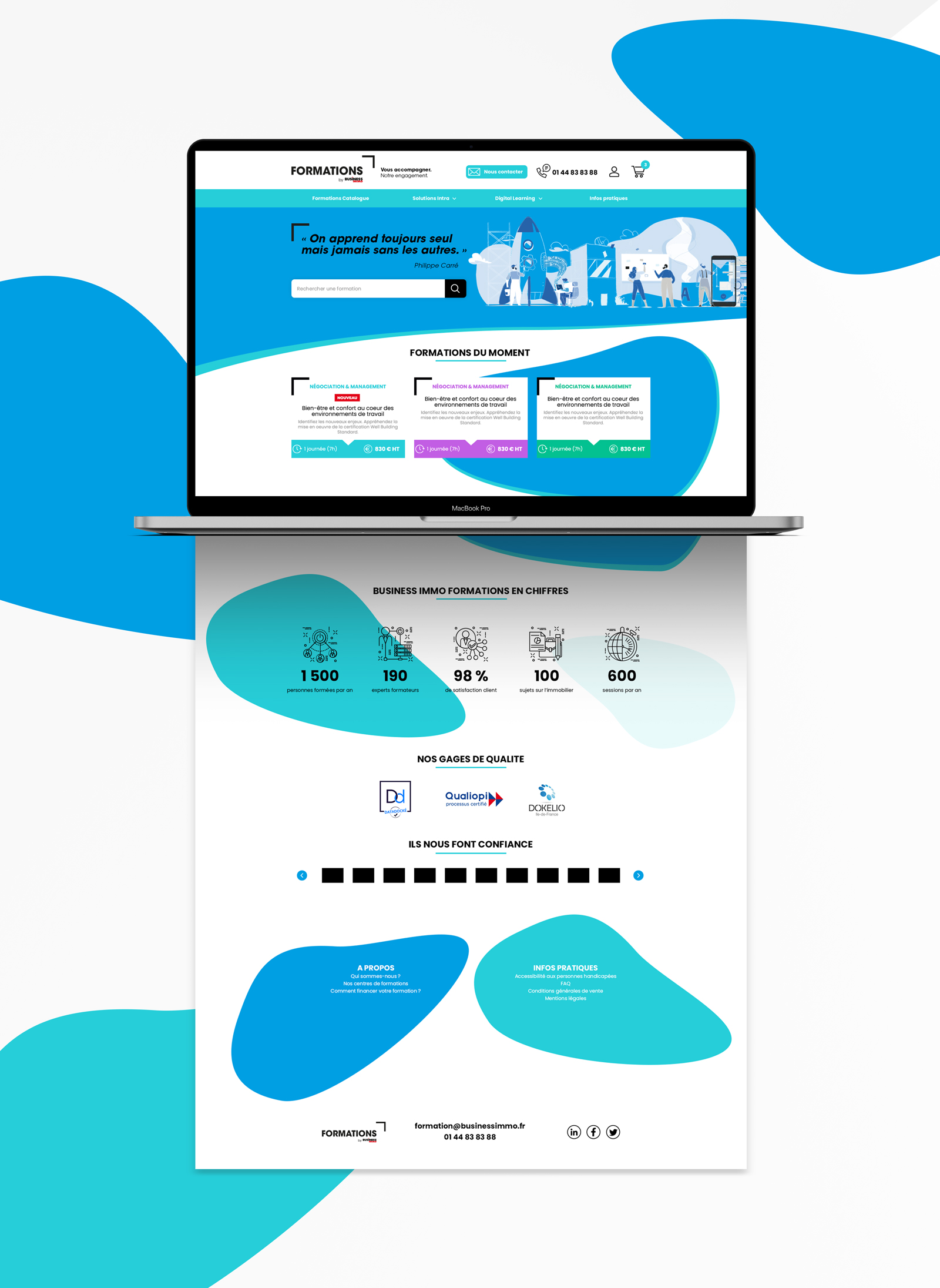 Design du site web de business immo formation