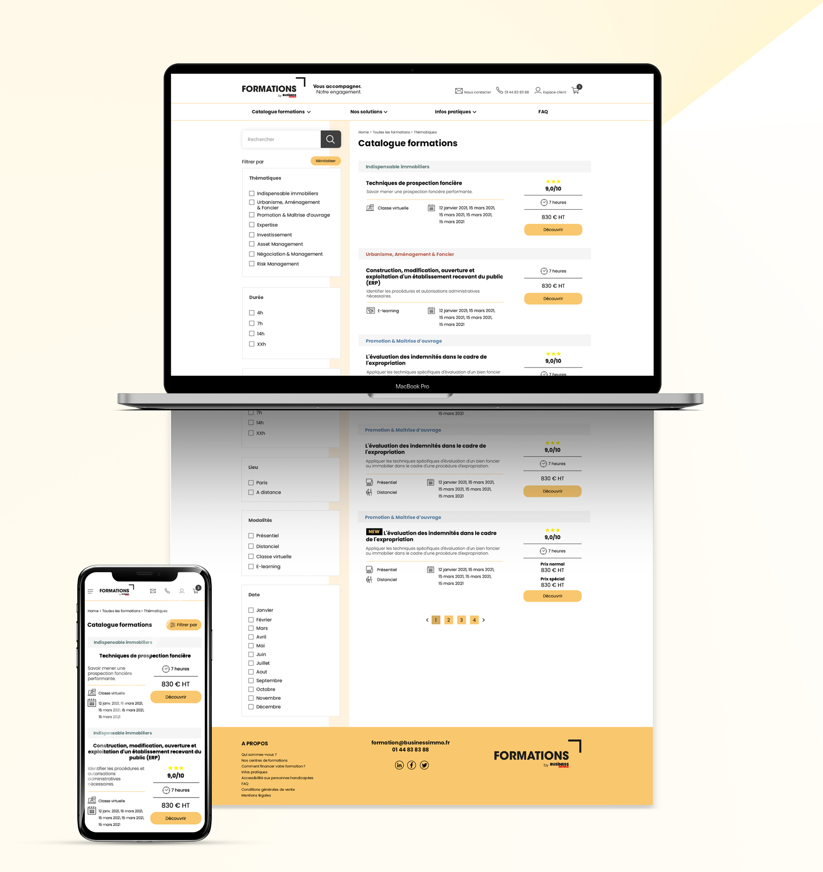 Design du site web de business immo formation Design du site web de business immo formation