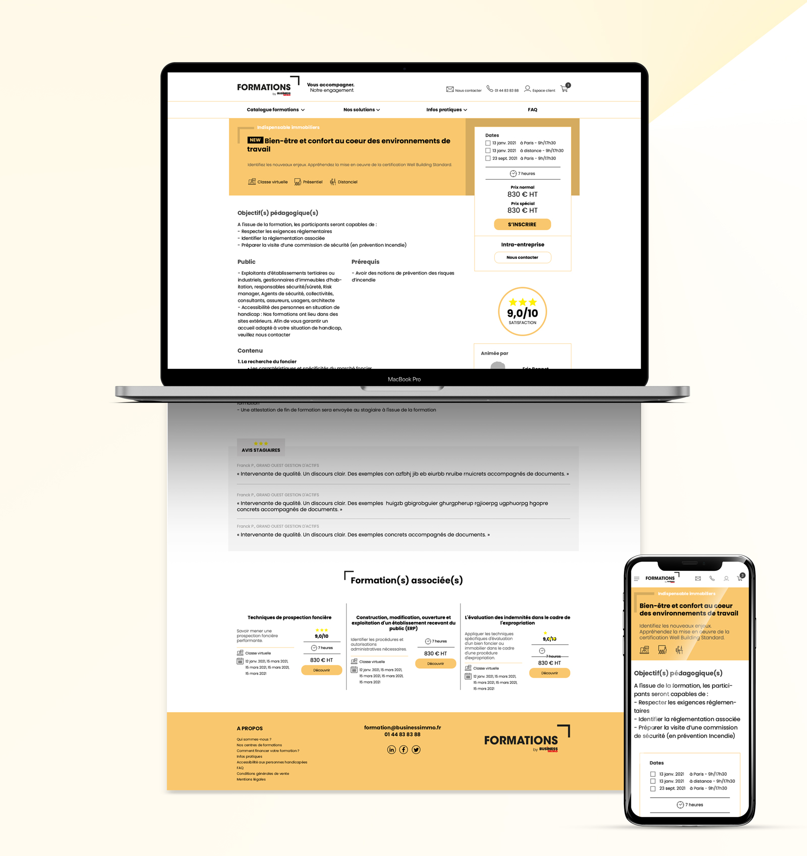 Design du site web de business immo formation Design du site web de business immo formation